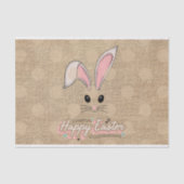 Happy Oaster Bunny Face Neutral Polka Dots Seidenpapier (Vorderseite)