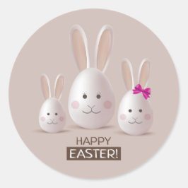Happy Oaster Bunny Family Aufkleber
