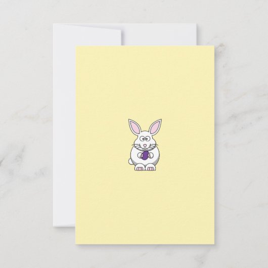 Happy Oaster Bunny Family Foto Card individuell an Einladung (Rückseite)