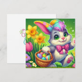 Happy Oaster Bunny Feiertagskarte (Vorne/Hinten)