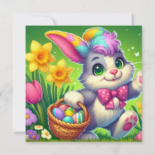 Happy Oaster Bunny Feiertagskarte (Vorderseite)