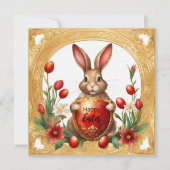 Happy Oaster Bunny Feiertagskarte (Vorderseite)