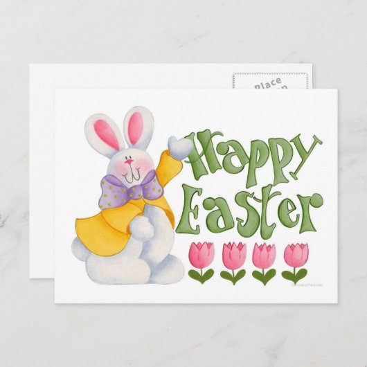 Happy Oaster Bunny Feiertagspostkarte (Vorne/Hinten)