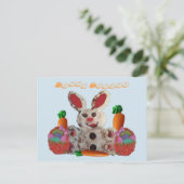 Happy Oaster Bunny Feiertagspostkarte (Stehend Vorderseite)