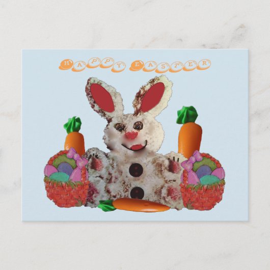 Happy Oaster Bunny Feiertagspostkarte (Vorderseite)