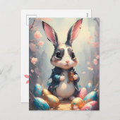 Happy Oaster Bunny Feiertagspostkarte (Vorne/Hinten)