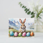 Happy Oaster Bunny Feiertagspostkarte (Stehend Vorderseite)