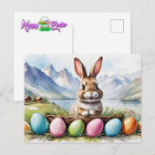 Happy Oaster Bunny Feiertagspostkarte (Vorne/Hinten)