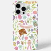 Happy Oaster Bunny Floral Pattern Case-Mate iPhone Hülle (Rückseite)