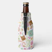 Happy Oaster Bunny Floral Pattern Flaschenkühler (Flasche Rückseite)