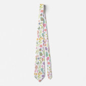 Happy Oaster Bunny Floral Pattern Krawatte (Vorderseite)
