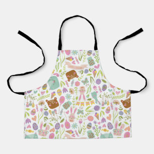 Happy Oaster Bunny Floral Pattern Schürze
