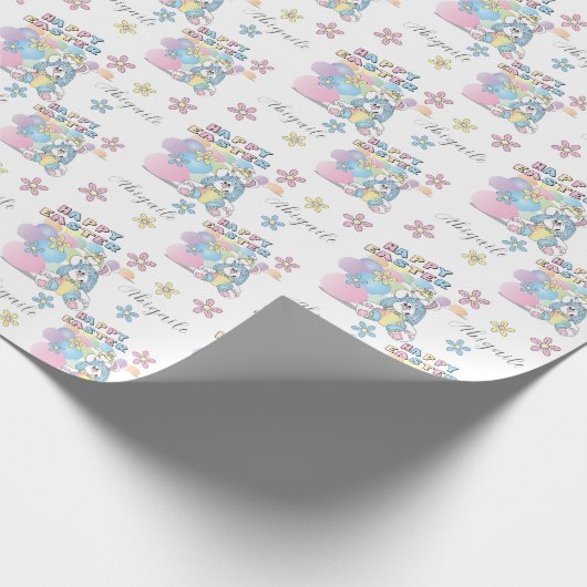 Happy Oaster Bunny Geschenkpapier (Ecke)