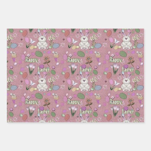 Happy Oaster Bunny Geschenkpapier Set (Vorderseite 3)