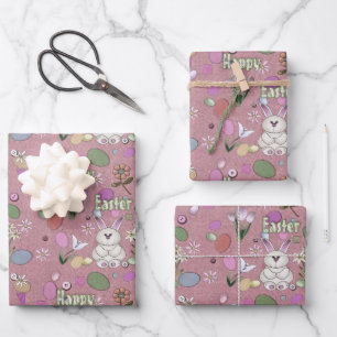 Happy Oaster Bunny Geschenkpapier Set