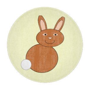 Happy Oaster Bunny Glass Cutting Board Schneidebrett