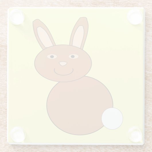Happy Oaster Bunny Glass Untersetzer (Rückseite)