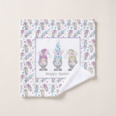 Happy Oaster Bunny Gnomes Badhandtuch Set (Waschlappen)