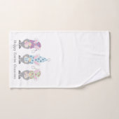 Happy Oaster Bunny Gnomes Badhandtuch Set (Handtuch)