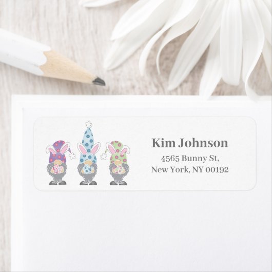 Happy Oaster Bunny Gnomes Card (Insitu)