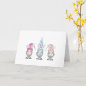 Happy Oaster Bunny Gnomes Card Karte (Gelbe Blume)