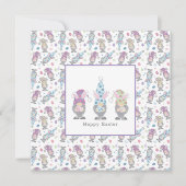 Happy Oaster Bunny Gnomes Karte (Vorderseite)