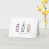 Happy Oaster Bunny Gnomes Karte (Gelbe Blume)