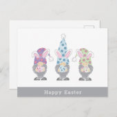 Happy Oaster Bunny Gnomes Postkarte (Vorne/Hinten)
