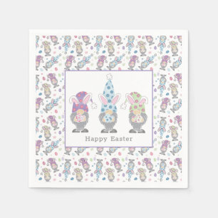 Happy Oaster Bunny Gnomes Serviette