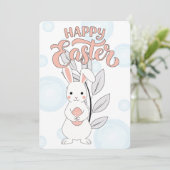 Happy Oaster Bunny Grußkarte Feiertagskarte (Stehend Vorderseite)