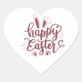 Happy Oaster Bunny Herz-Aufkleber (Vorderseite)