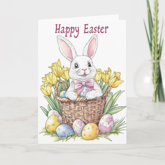 Happy Oaster Bunny Holiday Card Feiertagskarte (Vorderseite)