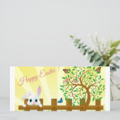 Happy Oaster Bunny Illustration (Stehend Vorderseite)