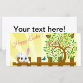 Happy Oaster Bunny Illustration (Vorne/Hinten)