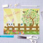 Happy Oaster Bunny Illustration Seidenpapier (Handwerk)