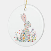 Happy Oaster Bunny Keramik Ornament (Links)