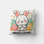 Happy Oaster Bunny Kissen (Vorderseite)