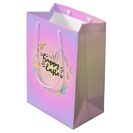 Happy Oaster Bunny Kontur Hübsch Pastel Mittlere Geschenktüte