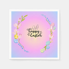 Happy Oaster Bunny Kontur Hübsch Pastel Serviette