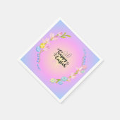 Happy Oaster Bunny Kontur Hübsch Pastel Serviette (Ecke)