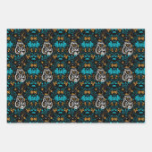 Happy Oaster Bunny, Künstlerisch Abstrakte Blüte Geschenkpapier Set (Vorderseite)