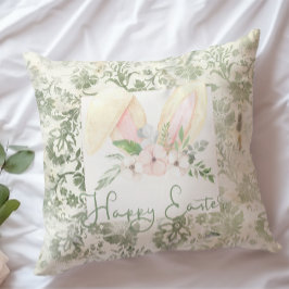 Happy Oaster Bunny Lamb Floral Wasserfarbe Kissen