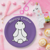 Happy Oaster Bunny Lila Napkin Pappteller (Party)