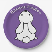 Happy Oaster Bunny Lila Napkin Pappteller (Vorderseite)