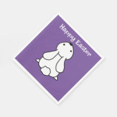 Happy Oaster Bunny Lila Napkin Serviette (Ecke)