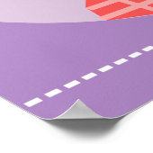 Happy Oaster Bunny Lila Poster (Ecke)