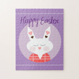 Happy Oaster Bunny Lila Puzzle