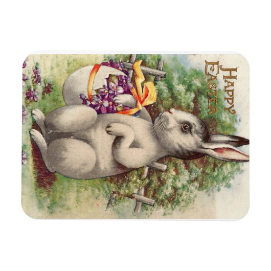 Happy Oaster Bunny Magnet (Horizontal)