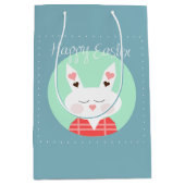 Happy Oaster Bunny Medium Geschenktasche Mittlere Geschenktüte (Vorderseite)