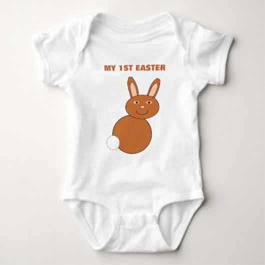 Happy Oaster Bunny Mein 1. OsterCustom Baby Onesi Baby Strampler (Vorderseite)